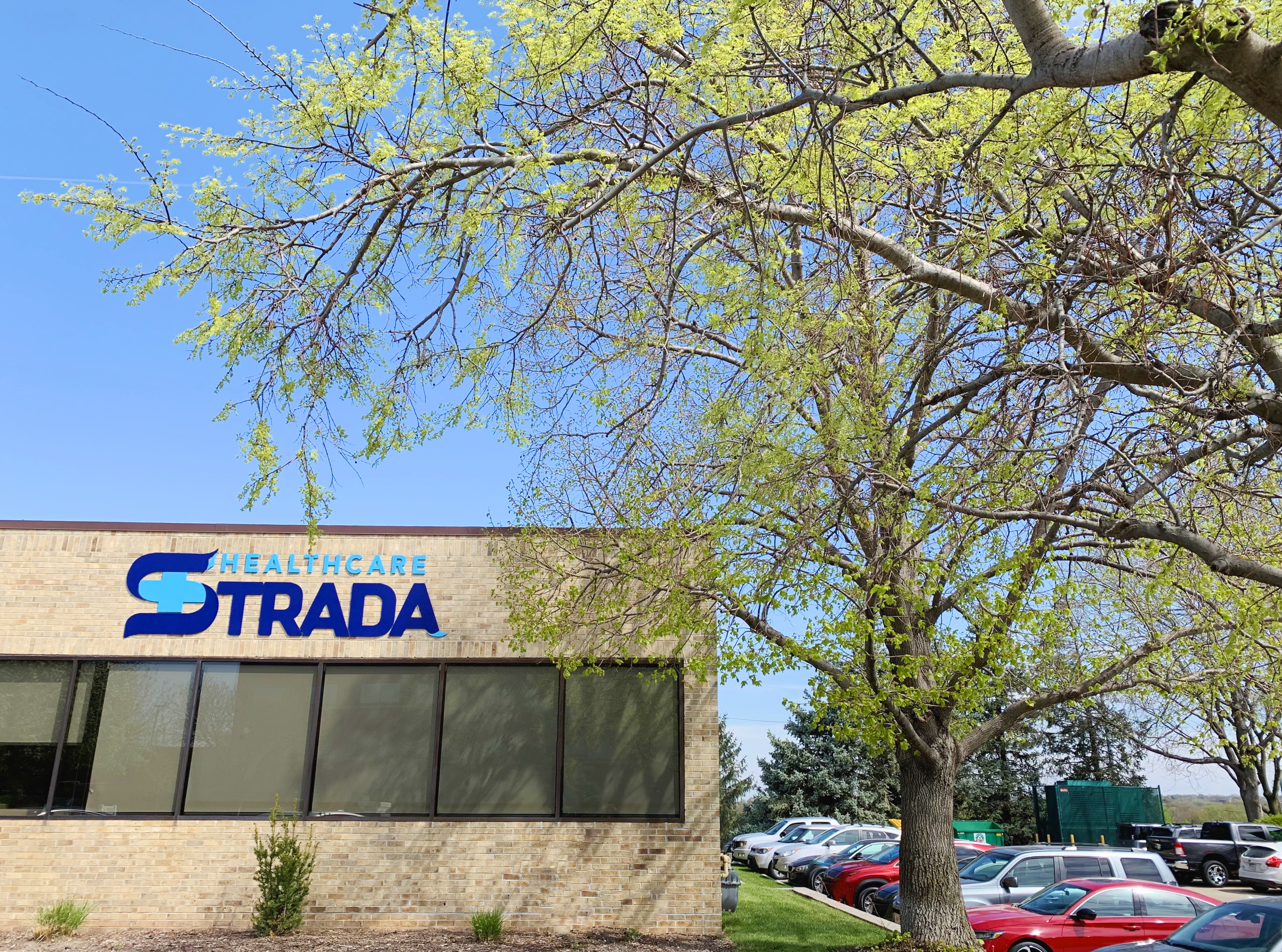 The facade of Strada Healthcare headquarters
